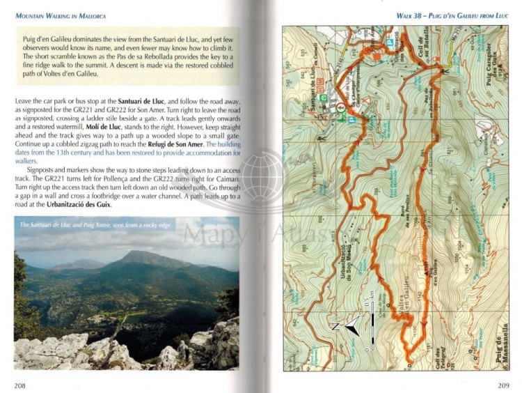 Majorka. 50 tras górskich / Mountain walking in Mallorca. Przewodnik turystyczny wydawnictwa Cicerone. Przykładowe strony 2