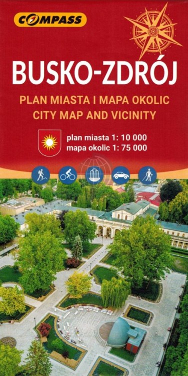 Busko-Zdrój i okolice. Mapa turystyczna / Plan miasta wydawnictwa Compass. Okładka