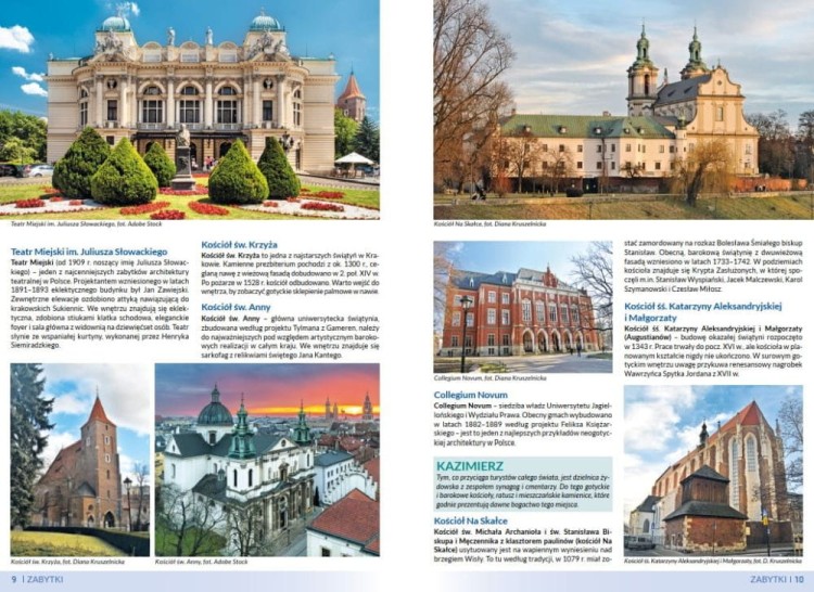 Kraków 1:18 000. Atlas samochodowo-turystyczny + Miniprzewodnik wydawnictwa Compass. Przykładowe strony 4
