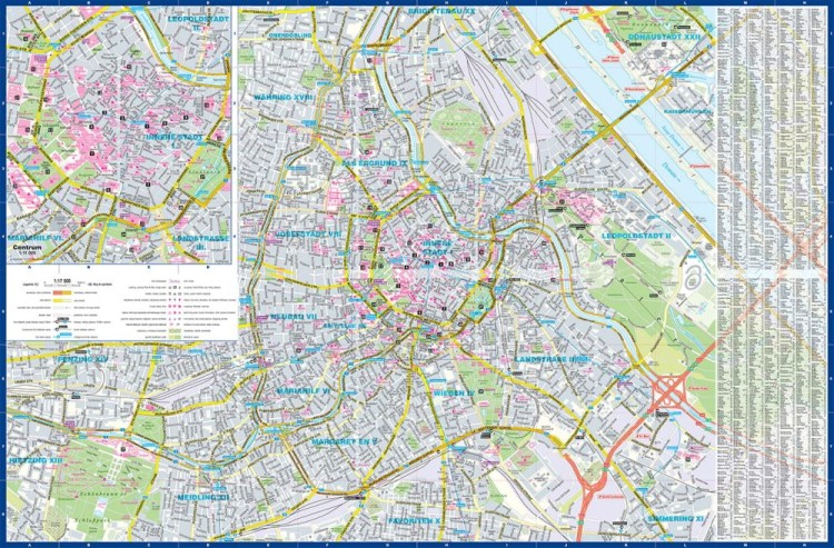 Wiedeń. Laminowana mapa / Plan miasta + Miniprzewodnik wydawnictwa ExpressMap. Strona druga
