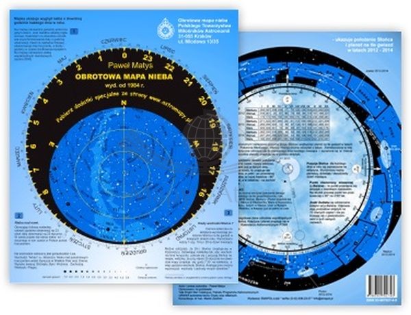 Niebo - obrotowa mapa nieba (wersja foliowana)