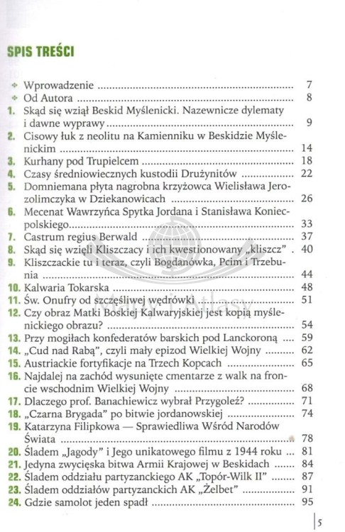 Beskid Myślenicki (Makowski). Przewodnik kulturowy wydawnictwa Rewasz. Spis treści 1