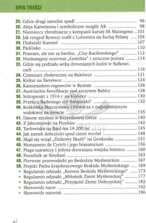 Beskid Myślenicki (Makowski). Przewodnik kulturowy wydawnictwa Rewasz. Spis treści 2