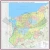 Województwo zachodniopomorskie. Mapa administracyjno-drogowa w ramie drewnianej