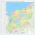 Województwo zachodniopomorskie. Mapa administracyjno-drogowa. Wersja do wpinania