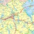 Województwo warmińsko-mazurskie. Mapa administracyjno-drogowa w ramie drewnianej. Fragment 2