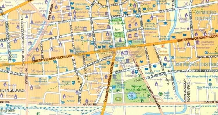 Mongolia 1:1 800 000. Wodoodporna mapa samochodowo-turystyczna wydawnictwa ITMB. Fragment 2