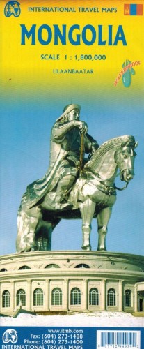 Mongolia 1:1 800 000. Wodoodporna mapa samochodowo-turystyczna wydawnictwa ITMB. Okładka
