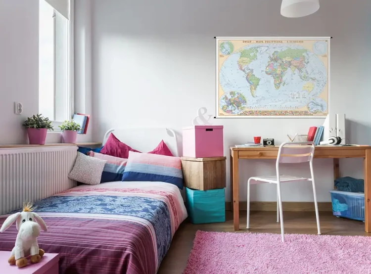 Świat 1:35 000 000. Dwustronna mapa ścienna. Polityczna i fizyczna. Przykład zastosowania 2