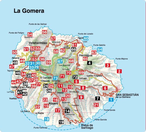 La Gomera: 73 trasy piesze. Przewodnik wydawnictwa Rother. Zasięg