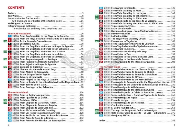 La Gomera: 73 trasy piesze. Przewodnik wydawnictwa Rother. Spis treści