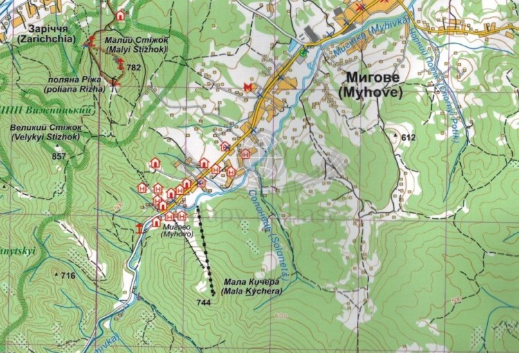 Góry Bukowińskie 1:50 000. Wodoodporna mapa turystyczna wydawnictwa ASSA. Fragment 2