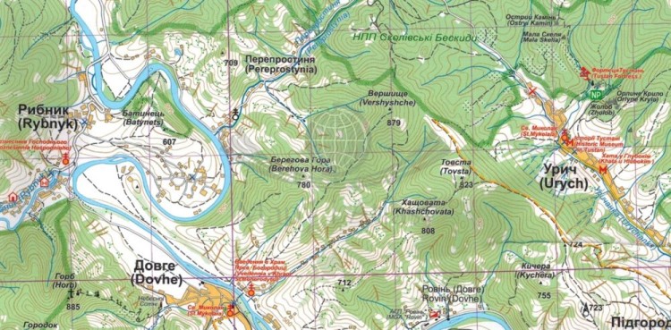 Beskidy Skolskie 1:50 000. Wodoodporna mapa turystyczna wydawnictwa ASSA. Fragment 1
