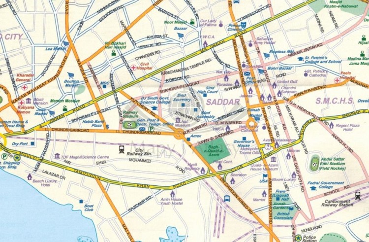 Pakistan 1:1 200 000. Mapa samochodowo-turystyczna wydawnictwa ITMB. Fragment 1