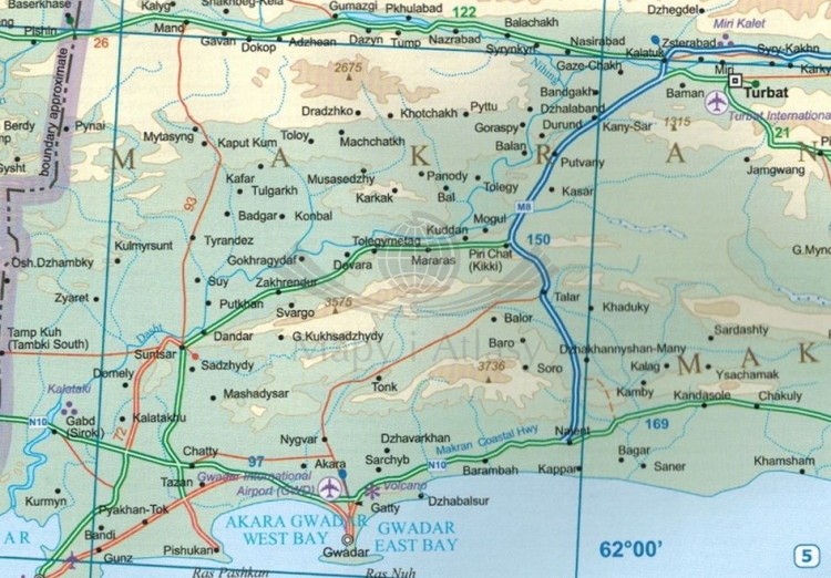 Pakistan 1:1 200 000. Mapa samochodowo-turystyczna wydawnictwa ITMB. Fragment 2