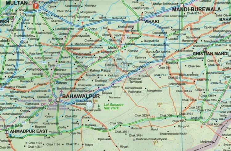 Pakistan 1:1 200 000. Mapa samochodowo-turystyczna wydawnictwa ITMB. Fragment 3