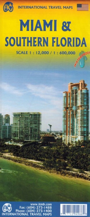 Miami i Floryda południowa. Wodoodporny plan miasta / Mapa samochodowo-turystyczna wydawnictwa ITMB. Okładka