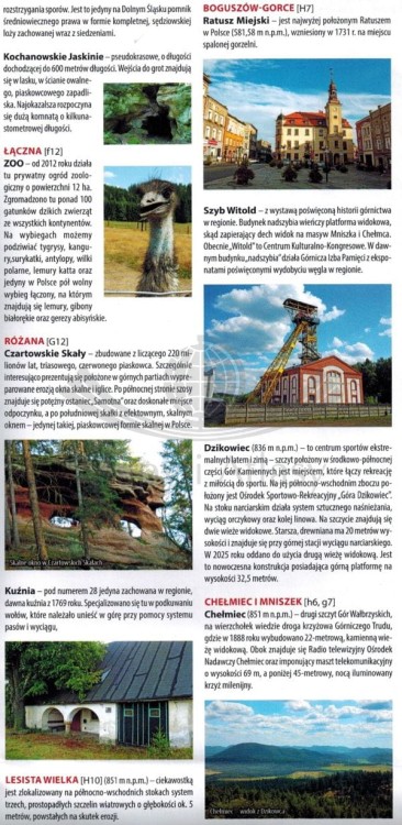 Góry Kamienne i Wałbrzyskie 1:40 000. Laminowana mapa turystyczna wydawnictwa Galileos. Informator