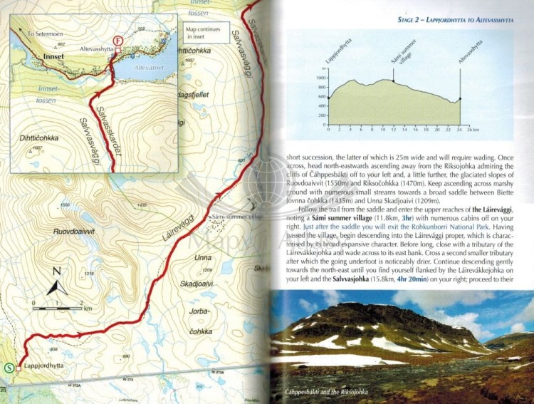 Norwegia północna / Hiking in Norway - North. Przewodnik wydawnictwa Cicerone. Przykładowe strony 2