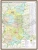 Województwo lubuskie. Mapa administracyjno-drogowa w ramie drewnianej