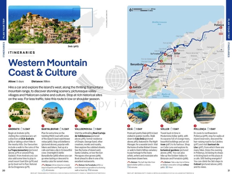 Majorka / Mallorca. Przewodnik wydawnictwa Lonely Planet. Przykładowe strony 2