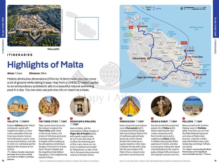 Malta i Gozo. Przewodnik wydawnictwa Lonely Planet. Przykładowe strony 2