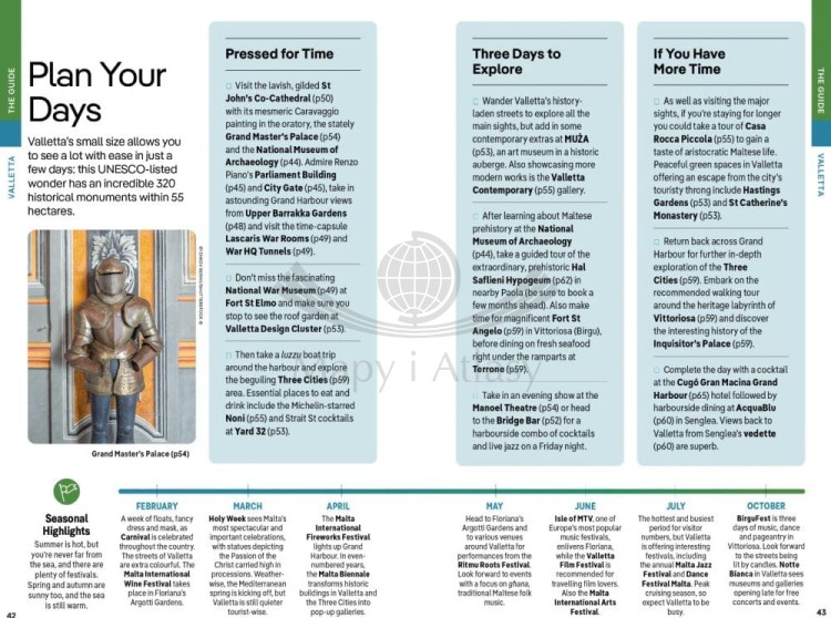 Malta i Gozo. Przewodnik wydawnictwa Lonely Planet. Przykładowe strony 6