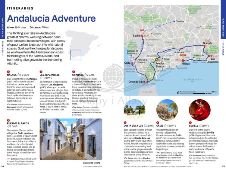 Hiszpania / Spain. Przewodnik wydawnictwa Lonely Planet. Przykładowe strony 2