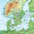 Europa 1:10 000 000. Dwustronna mapa ścienna. Polityczna i fizyczna. Strona fizyczna - fragment 1