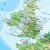 Europa 1:10 000 000. Dwustronna mapa ścienna. Polityczna i fizyczna. Strona fizyczna - fragment 2