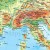 Europa 1:10 000 000. Dwustronna mapa ścienna. Polityczna i fizyczna. Strona fizyczna - fragment 3