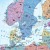 Europa 1:10 000 000. Dwustronna mapa ścienna. Polityczna i fizyczna. Strona polityczna - fragment 3