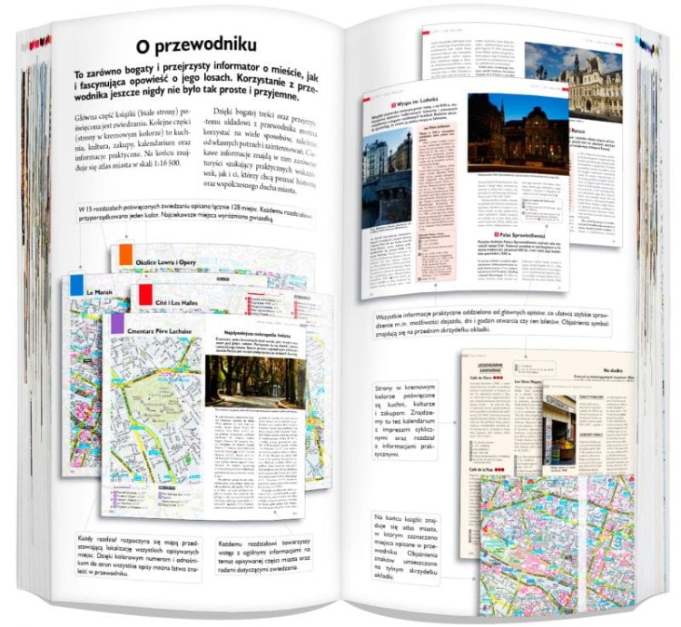 Paryż 3 w 1. Przewodnik, atlas, mapa wydawnictwa ExpressMap. Przykładowe strony 3
