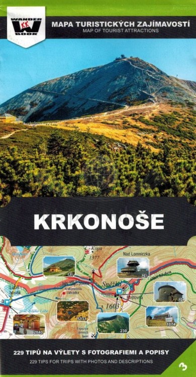 Karkonosze 1:45 000. Mapa atrakcji turystycznych 3 wydawnictwa Wander Book. Okładka