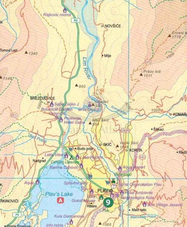 Peaks of Balkans / Szczyty Bałkanów. Południowo-zachodnie Bałkany. Mapa samochodowo-turystyczna wydawnictwa ITMB. Fragment 3