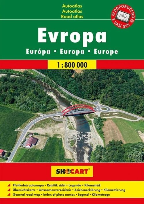 Europa 1:800 000. Atlas samochodowy wydawnictwa Shocart. Okładka
