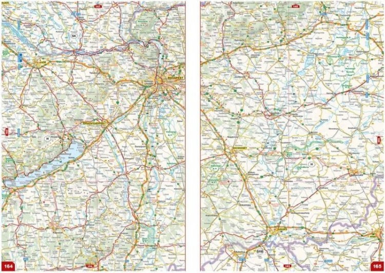 Europa 1:800 000. Atlas samochodowy wydawnictwa Shocart.  Przykładowe strony 4
