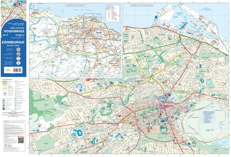 Edynburg 1:11 000. Mapa / Plan miasta wydawnictwa Collins. Pierwsza strona