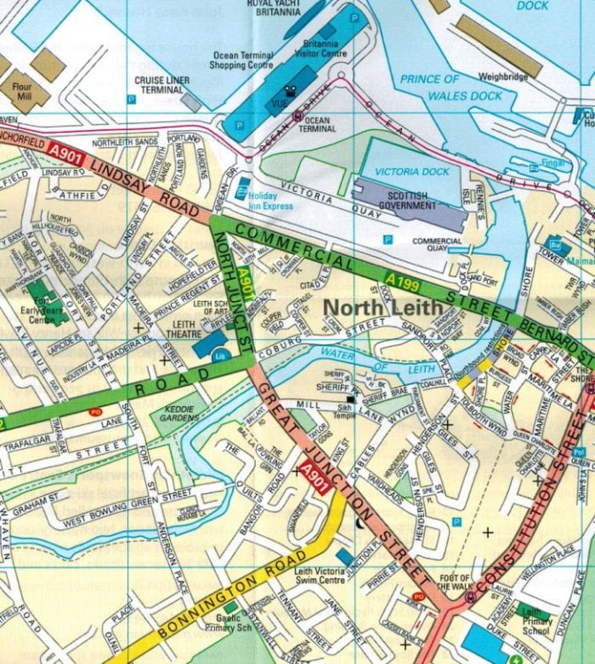 Edynburg 1:11 000. Mapa / Plan miasta wydawnictwa Collins. Fragment 3
