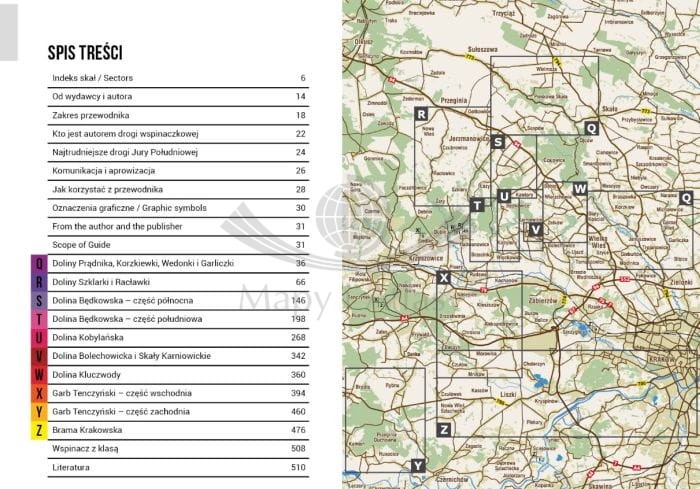 Jura południowa. Przewodnik wspinaczkowy. Spis treści