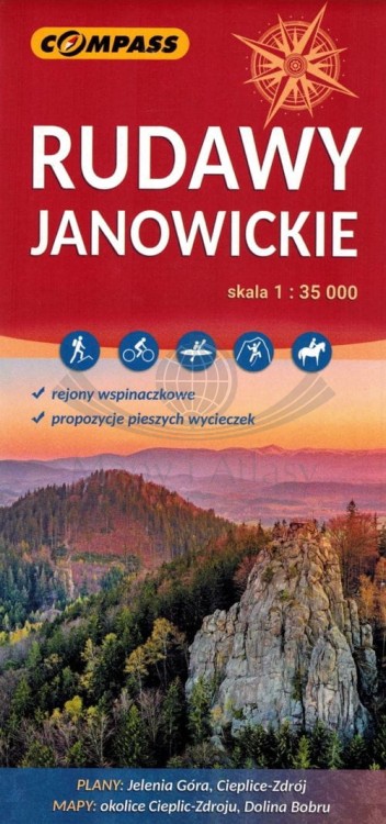 Rudawy Janowickie 1:35 000. Mapa turystyczna wydawnictwa Compass. Okładka
