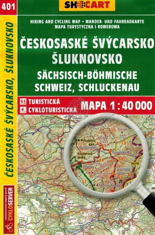 Czeska Szwajcaria, Saksońska Szwajcaria / Ceskosaske Svycarsko, Sluknovsko. Mapa turystyczna 401. Wyd. 2025. Shocart