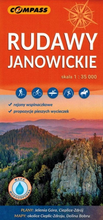 Rudawy Janowickie 1:35 000. Laminowana mapa turystyczna wydawnictwa Compass. Okładka