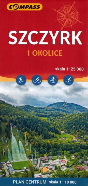 Szczyrk i okolice 1:25 000. Mapa turystyczna / Plan miasta wydawnictwa Compass. Okładka