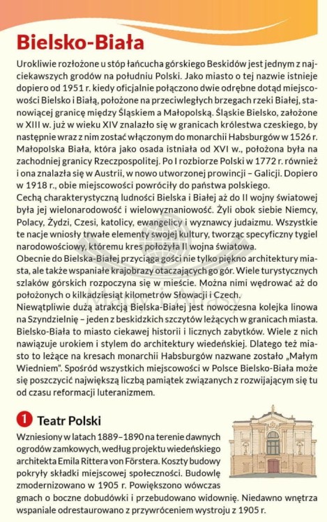 Bielsko-Biała 1:20 000. Mapa / Plan miasta wydawnictwa Compass. Informator - fragment