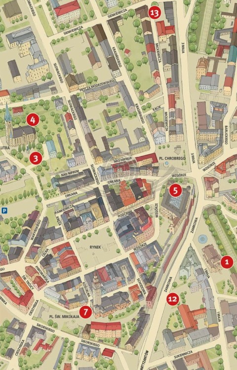 Bielsko-Biała 1:20 000. Mapa / Plan miasta wydawnictwa Compass. Fragment 2