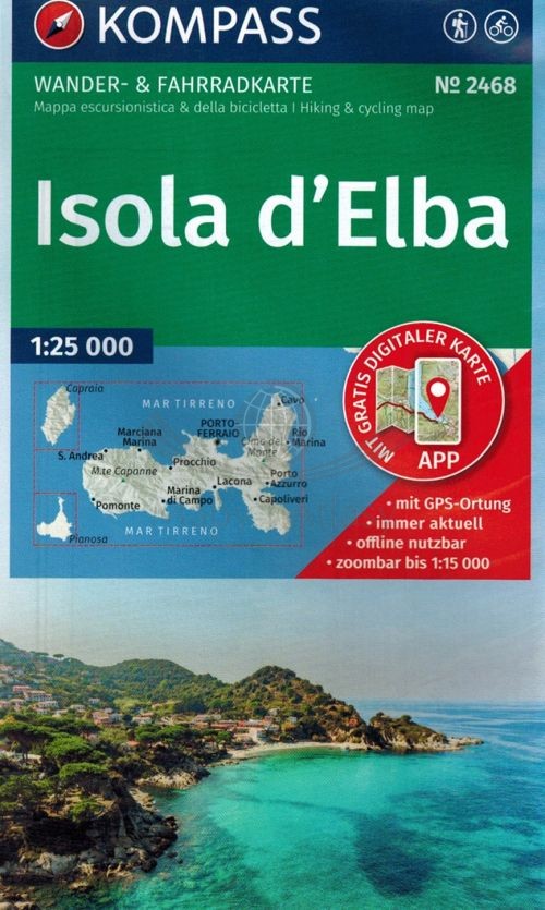 Elba 1:25 000. Mapa turystyczna 2468. Wyd. 2025. Kompass