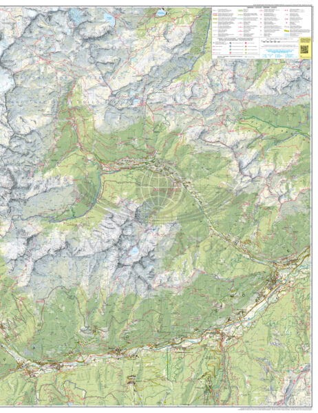 Val di Sole, Val di Peio, Val di Rabbi. Wodoodporna mapa turystyczna 048 wydawnictwa Tabacco. Strona druga
