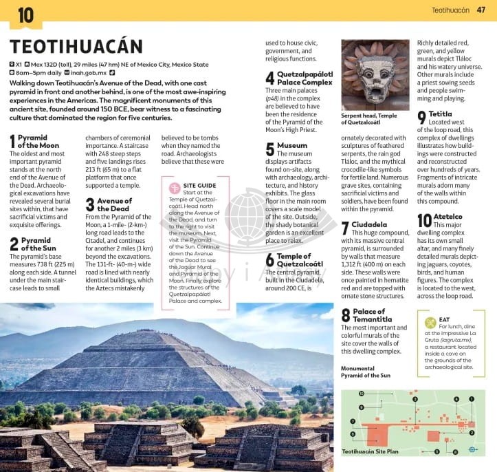 Meksyk / Mexico city. Przewodnik Top 1 wydawnictwa DK Eyewitness. Przykładowe strony 2