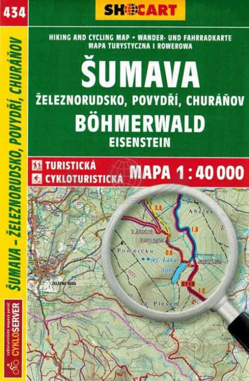 Szumawa / Sumava - Zeleznorudsko, Povydri, Churanov. Mapa turystyczna 434 wydawnictwa Shocart. Okładka